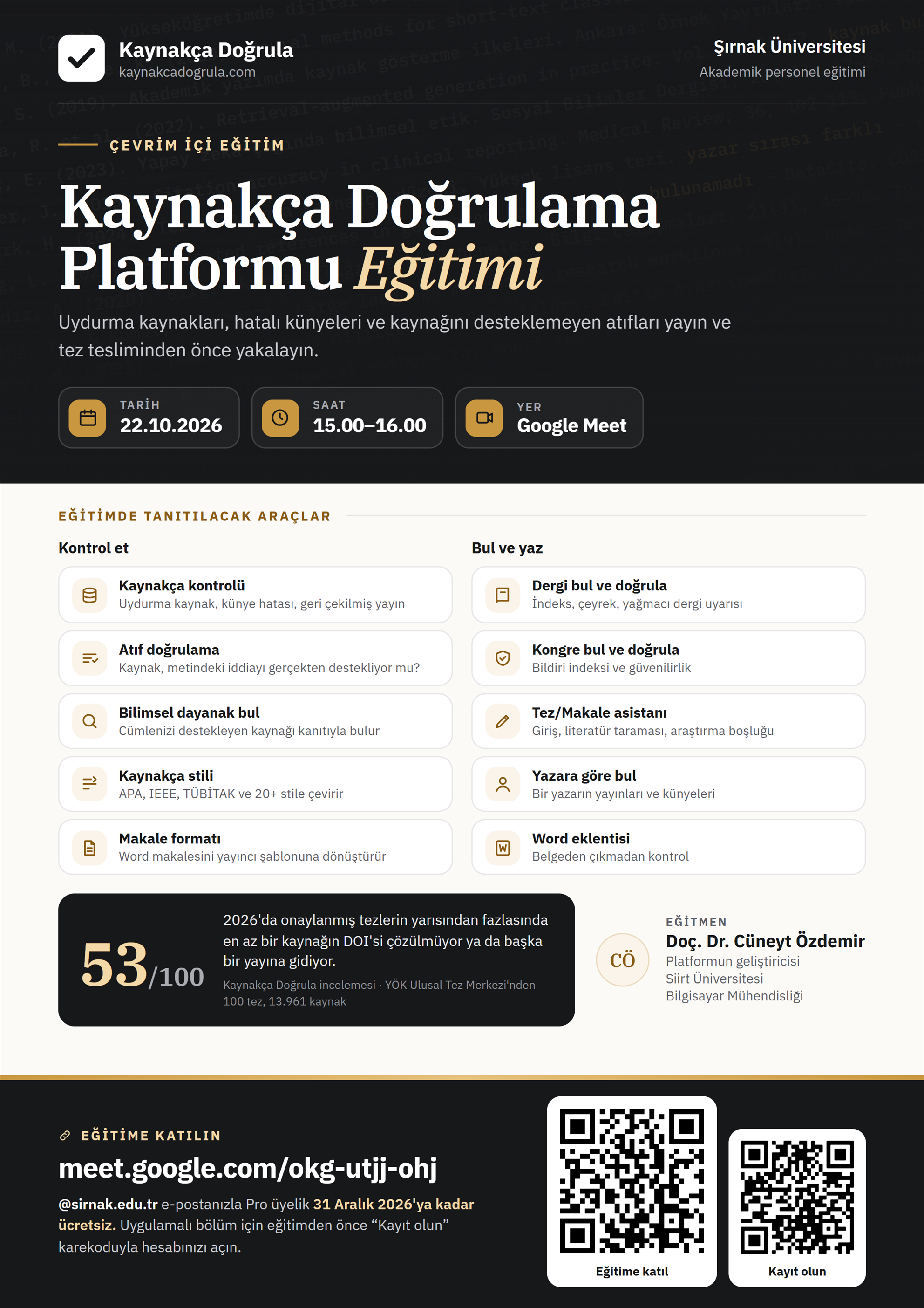 kaynakca-dogrulama-platformu-cevrim-ici-egitimi-duzenlenecektir